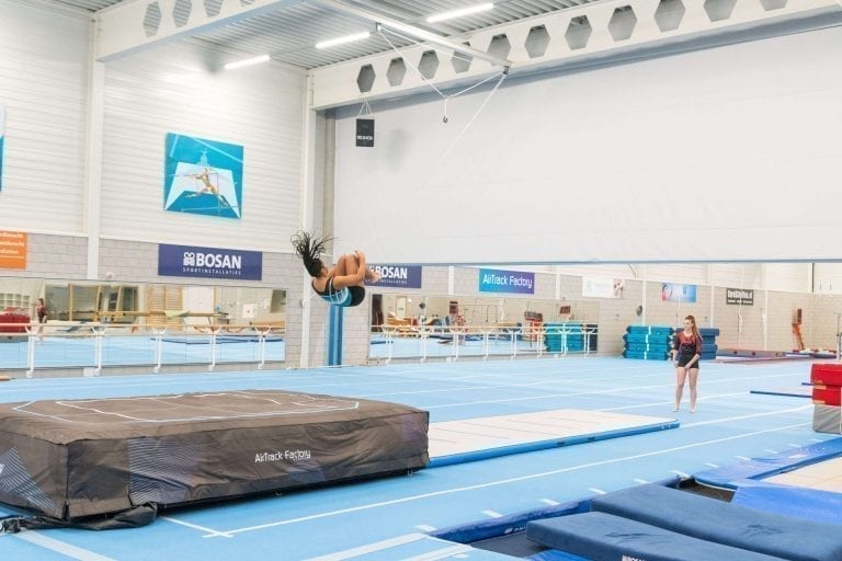 gymnast airbag somersault 4m air track airfloor inside sportqube